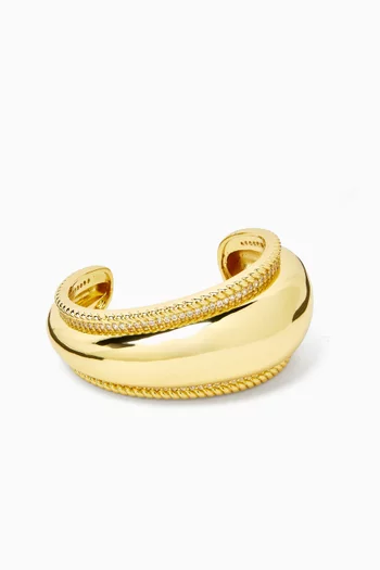 Solara Cuff Bracelet in 24kt Gold-plated Brass