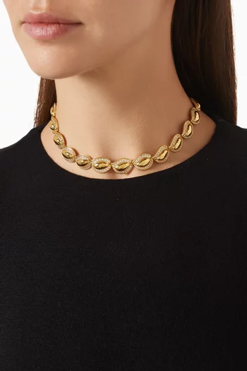 Solara Necklace in 24kt Gold-plated Brass