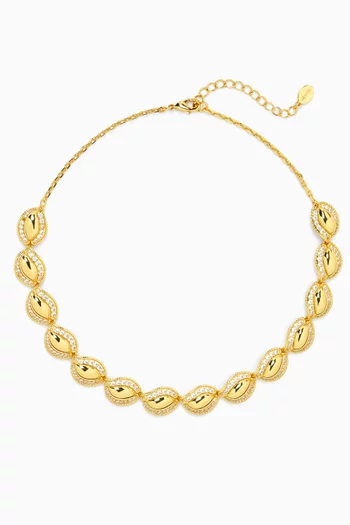 Solara Necklace in 24kt Gold-plated Brass