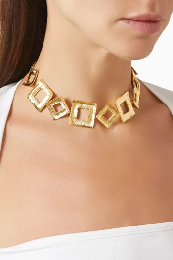 Electra Choker Necklace in 24kt Gold-plated Metal
