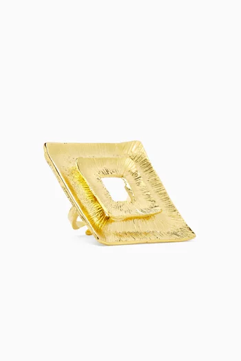 Electra Cocktail Ring in 24kt Gold-plated Metal