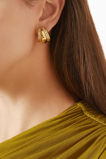 Solara Hoop Earrings in 24kt Gold-plated Metal