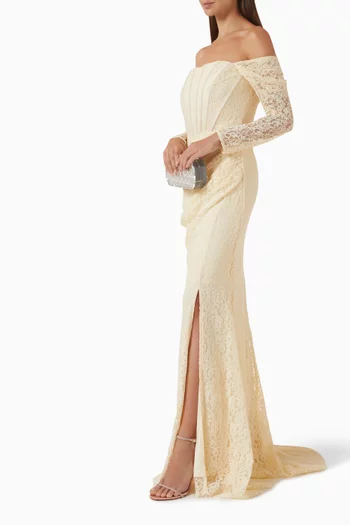 Corset Off-shoulder Gown