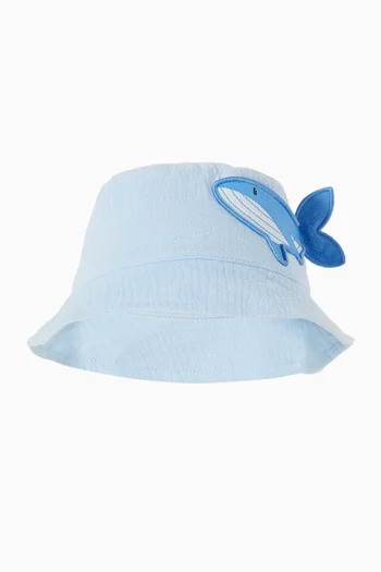 Whale Bucket Hat in Cotton