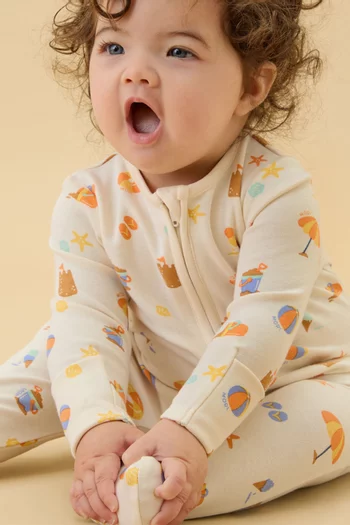 Beach Day Zip-up Sleepsuit