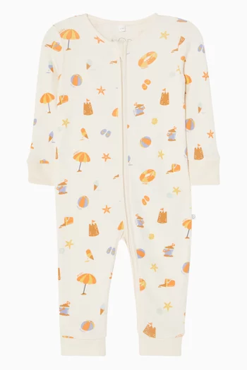 Beach Day Zip-up Sleepsuit