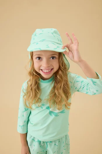 Turtle-print Swim Hat