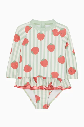 Strawberry Frilled Swimsuit