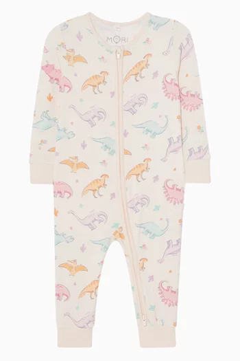 Dino Zip-up Sleepsuit