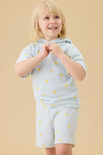 Lemon Towelling Hoodie