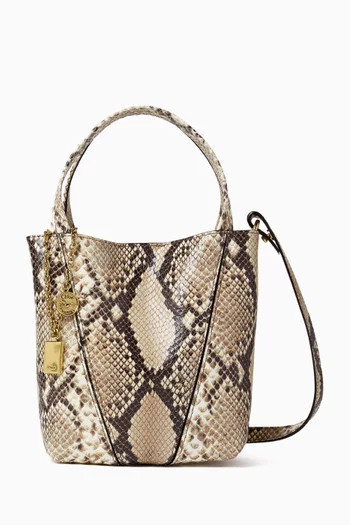 Small Spin Tote Bag in Calfskin Leather
