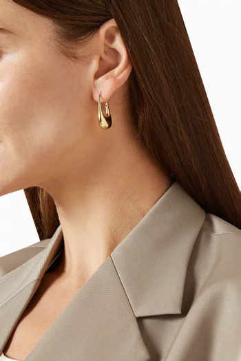 Roscida Drop Hoop Earrings in 14kt Gold Vermeil