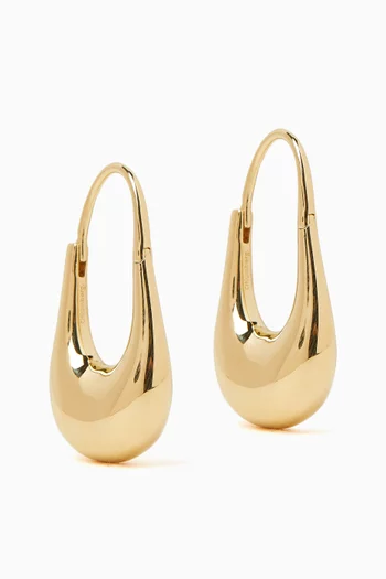 Roscida Drop Hoop Earrings in 14kt Gold Vermeil