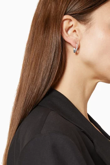 Roscida Ridged Earrings in Sterling Silver