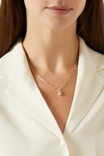 Marquise Quartz Lovelink Necklace in 14kt Gold Vermeil