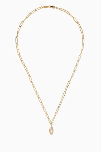 Marquise Quartz Lovelink Necklace in 14kt Gold Vermeil