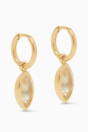Marquise Quartz Drop Earrings in 14kt Gold Vermeil