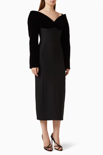 Structured Dress in Wool Blend