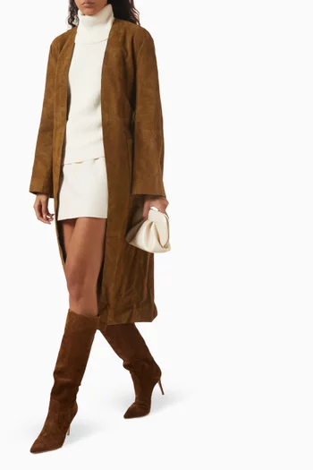Ruelle Coat in Suede