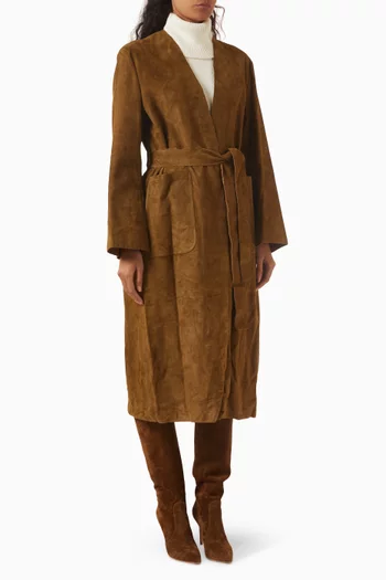 Ruelle Coat in Suede
