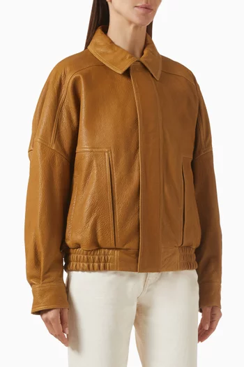 Dalma Relaxed Jacket in Leather