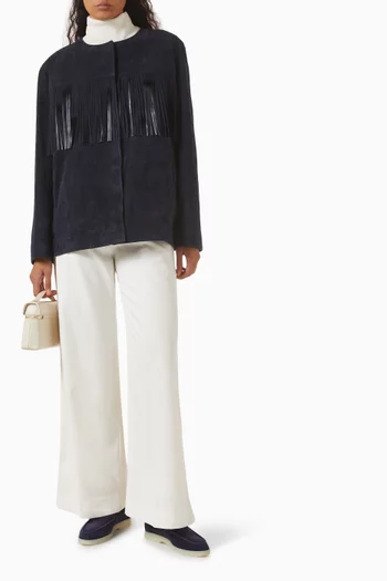 Marfa Fringe Jacket in Suede