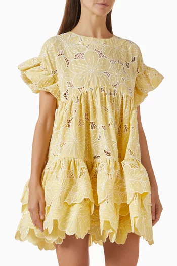 Coral Floreat Mini Dress