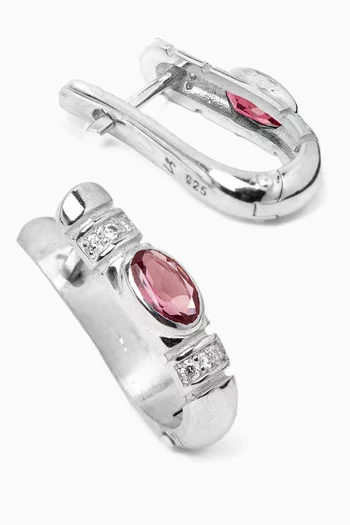 Bronte Huggie Earrings in Sterling Silver