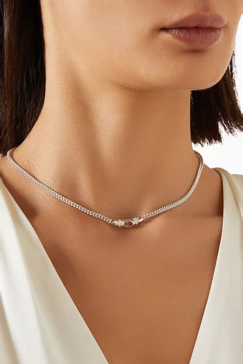 Bronte Diamond Choker Necklace in Sterling Silver