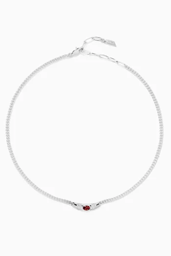 Bronte Diamond Choker Necklace in Sterling Silver