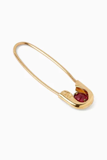 Cirque Safety Pin Single Earring in 14kt Yellow Gold