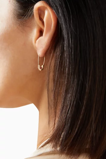 Cirque Safety Pin Single Earring in 14kt Yellow Gold
