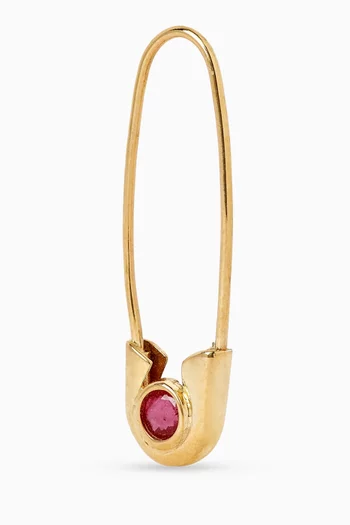 Cirque Safety Pin Single Earring in 14kt Yellow Gold