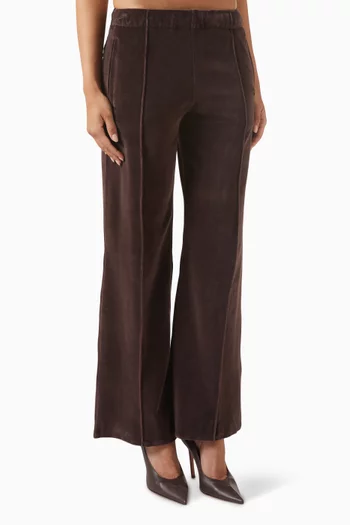Cropped Sweatpants in Velvet