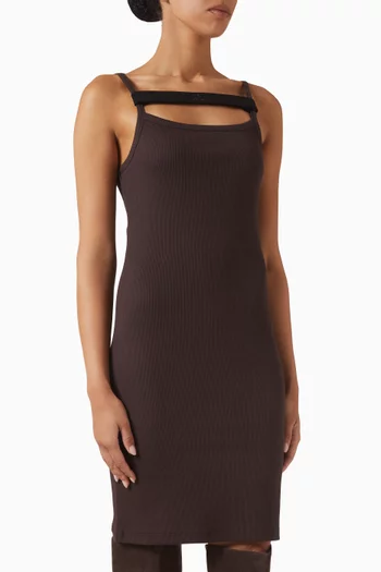 90's Ribbed Strap Mini Dress