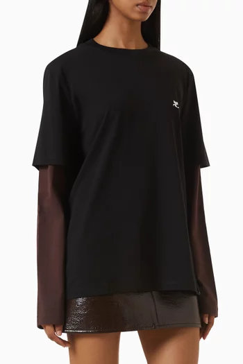 AC Double-sleeve T-shirt in Cotton