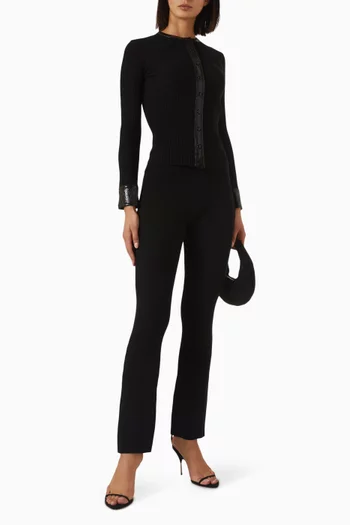 Vinyl Knit Flare Pants