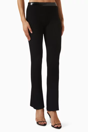 Vinyl Knit Flare Pants