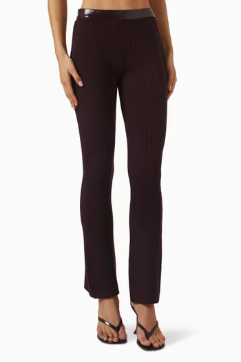 Vinyl Knit Flare Pants
