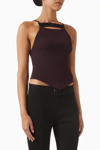Strap Top in Ribbed-knit