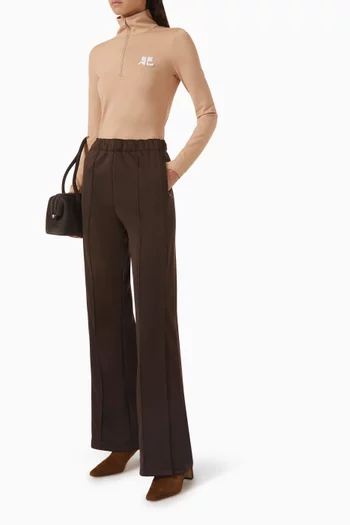 Interlock Wide-leg Tracksuit Sweatpants