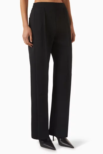 Snap Flared Sweatpants in Twill