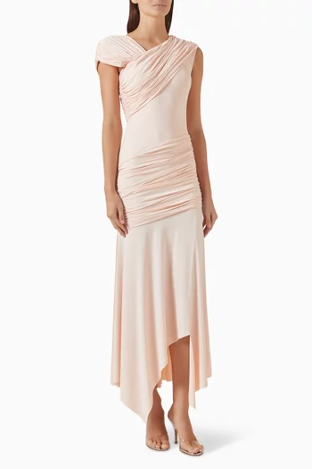 Hela Gathered Dress in Jersey