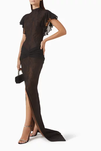 Omero Semi-sheer Dress in Lace