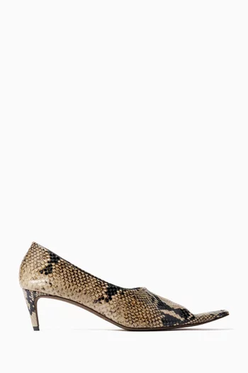 Marlene 50 Pumps in Python-embossed Leather