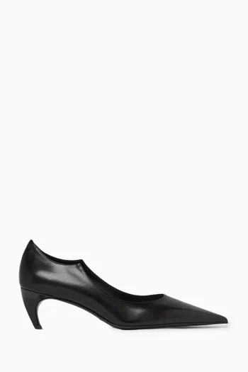 Valerie Low 55 Pumps in Glazed Leather