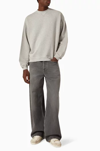 Unisex Oversize Crewneck Sweatshirt in Cotton Fleece