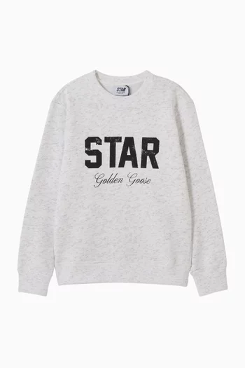 Star Crewneck Sweater in Fleece