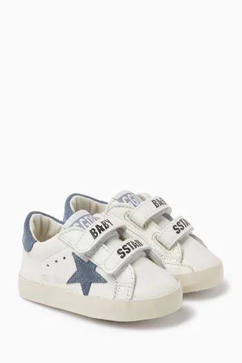 Baby School Sneakers in Leather