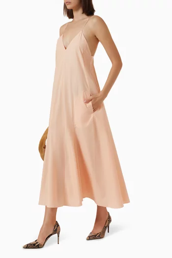 Iben Midi Dress in Cotton Poplin